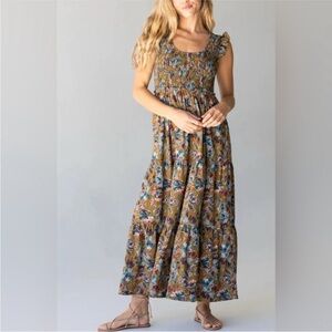 Natural Life Olivia Smocked Maxi Dress